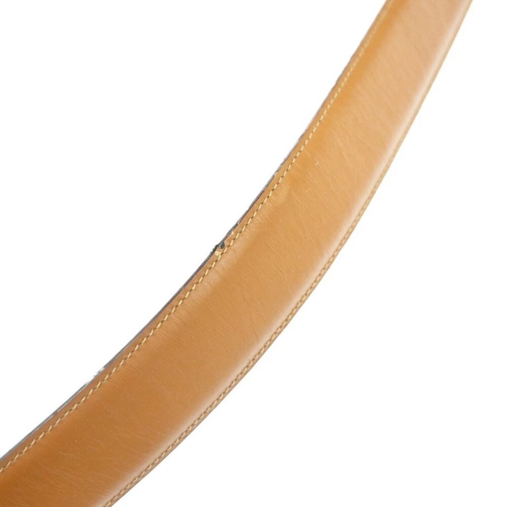 GUCCI G Logo Reversible Belt 70/28 35mm Leather Brown Blue 168-082725 - Picture 9 of 15